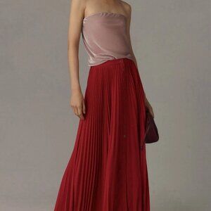 Anthropologie Size M The Tilda Strapless Top Velvet Edition Lavender